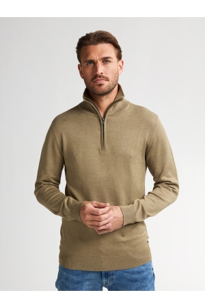 Petrol Petrol knitwear collar basic m-3050-kwc207 Trui 7146 tan 7146 tan
