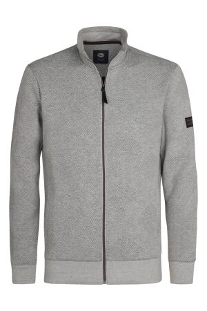 Petrol Petrol sweater collar zip m-3050-swc315 Vest 9038 light grey melee