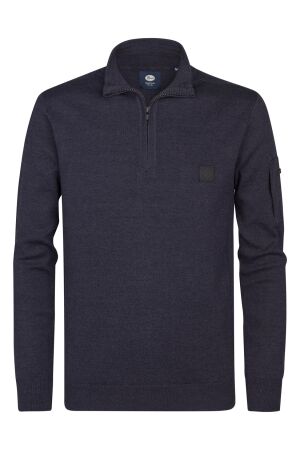 Petrol Petrol knitwear collar m-3050-kwc248 Trui 5092 royal navy