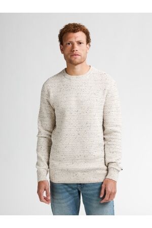 Petrol Petrol knitwear round neck basic m-3050-kwr222 Trui 0009 antique white melee