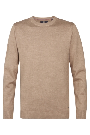 Petrol Petrol knitwear round neck basic m-ros-kwr201 Trui 7140 oak