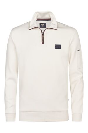 Petrol Petrol sweater collar zip m-3050-swc364 Trui 0112 seashell