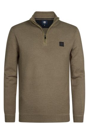 Petrol Petrol knitwear collar m-3050-kwc214 Trui 6174 mossy stone