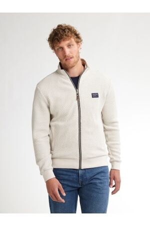 Petrol Petrol sweater collar zip m-3050-swc343 Vest 0009 antique white melee