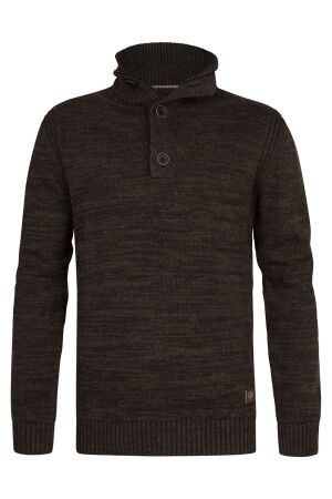 Petrol Petrol knitwear collar m-ros-kwc206 Trui 7156 cedar brown