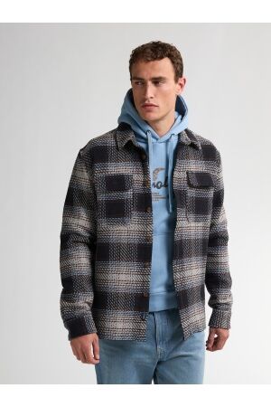 Petrol Petrol shirt long sleeve check m-3050-sil405 Overshirt 9038 light grey melee 9038 light grey melee