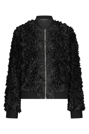 Tramontana Tramontana bomber jacket 3d flowers  c02-18-801 Jackets 009000-black