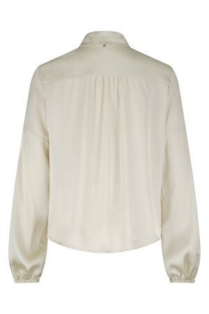 Tramontana Tramontana satin-look blouse twisted detail  c17-18-401 Blouse 006800-stone