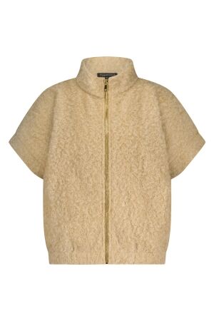 Tramontana Tramontana boucl? short-sleeve jacket  q03-18-802 Jackets 002801-camelmelange 002801-CamelMelange