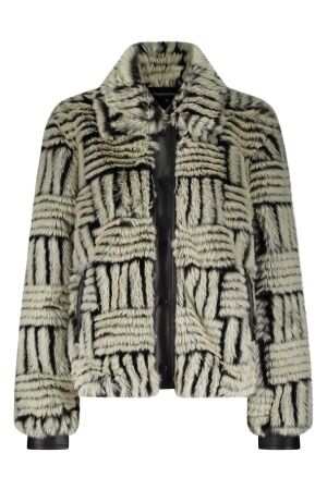 Tramontana Tramontana jacket faux fur pu details  q07-18-801 Jackets 006802-stone-black