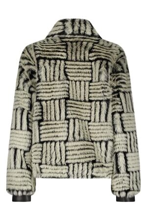Tramontana Tramontana jacket faux fur pu details  q07-18-801 Jackets 006802-stone-black