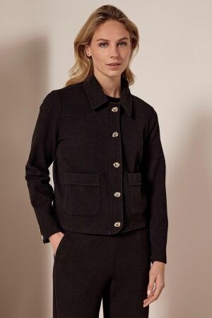 Tramontana Tramontana structured jacket classic collar  e01-18-801 Jackets 009000-black 009000-Black