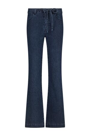 Tramontana Tramontana lurex wide-leg denim trousers  b01-18-101 Broek 005033-darkbluedenim 005033-DarkBlueDenim