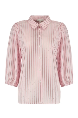 Tramontana Tramontana striped blouse rhinestones c33-16-301 flash Blouse 004100-pink