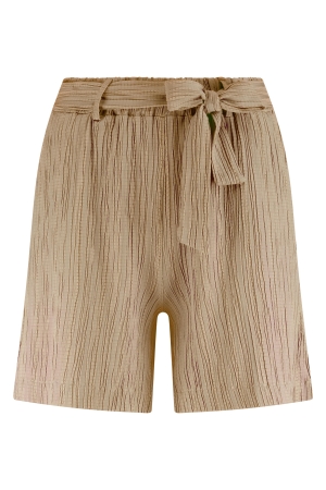 Tramontana Tramontana crinkled wide-leg shorts  s01-16-102 Korte broeken 002800-camel