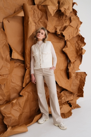 Maicazz Maicazz remi wi25.65.204 Vest offwhite gold