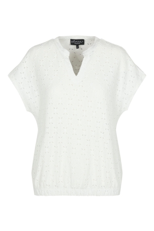 Elvira Casuals Elvira Casuals top lizzy e3 25-010 T-shirt Korte mouw 15 off white