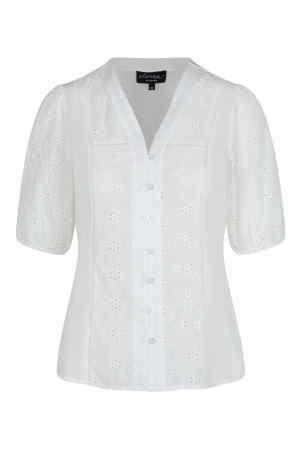 Elvira Casuals Elvira Casuals blouse romy e3 25-023 Blouse 15 off white