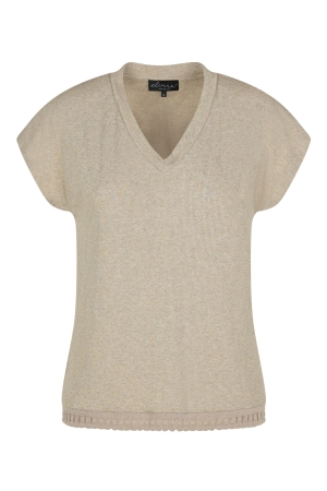 Elvira Casuals Elvira Casuals top noelle e3 25-033 T-shirt Korte mouw 44 sand
