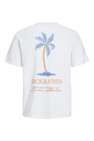 Jack & Jones Jack & Jones jjsummer vibes tee ss crew neck ln T-shirts white