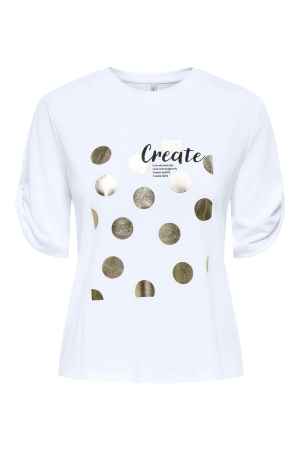 Only Only onlfree life s/s create top box jrs T-shirts bright white create