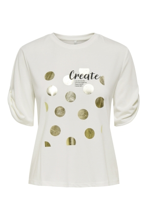 Only Only onlfree life s/s create top box jrs T-shirts cloud dancer create