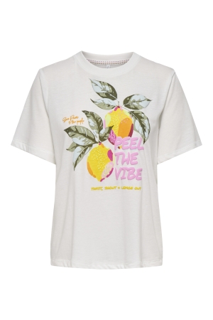 Only Only onlblinis life s/s fruit top box jrs T-shirts cloud dancer peel