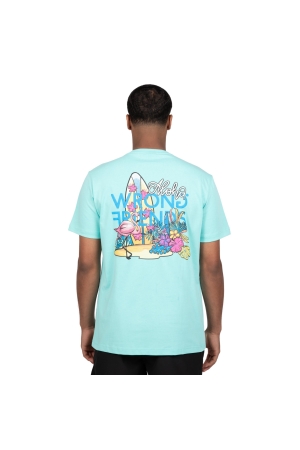 Wrong Friends Wrong Friends aloha t-shirt wf1073 Print T-shirts light turquoise