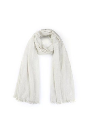 Sunset Sunset klassieke lurex sjaal - voorjaar - zomer - zacht Sjaals white/gold