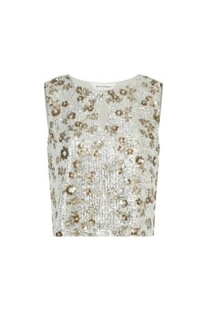 MSCH Copenhagen MSCH Copenhagen mschmagnolia sl top emb 19474 Tops en Singlets silver t coco