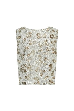 MSCH Copenhagen MSCH Copenhagen mschmagnolia sl top emb 19474 Tops en Singlets silver t coco
