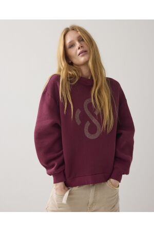 SUMMUM SUMMUM jersey soft sweat 3s5212-30413 Sweater 558 merlot