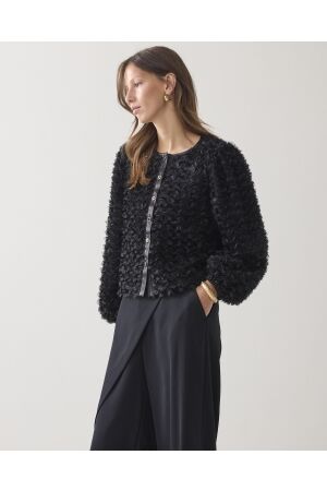 SUMMUM SUMMUM jacket 3d flowerfluffy 2s3365-12322 Jackets 990 black