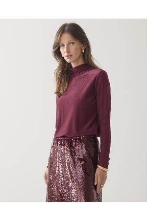 SUMMUM SUMMUM top soft lurex 3s5233-30644 Sweater 558 merlot