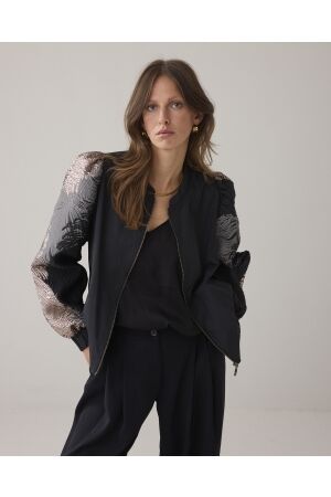 SUMMUM SUMMUM bomber jacket leaves jacquard 120 multicolour