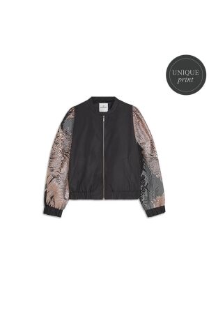 SUMMUM SUMMUM bomber jacket leaves jacquard 120 multicolour