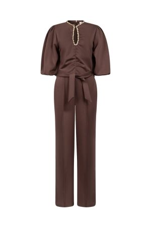 Aaiko Aaiko gina fancy vis 436 Jumpsuit 191317 spicy chocolate