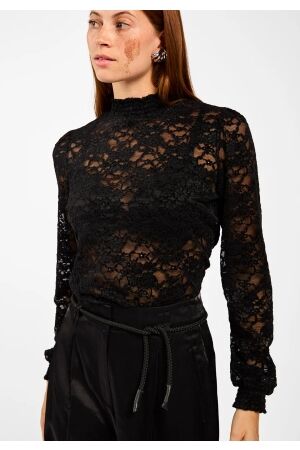 Aaiko Aaiko tory lace pes 199 T-shirt Lange mouw 900 black