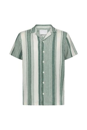 Supply&Co Supply&Co raff shirt ss stripe structure Blouse 380 leaf green
