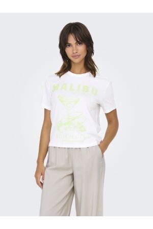 Only Only onldina life s/s club top box jrs T-shirts bright white malibu