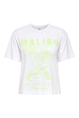 Only Only onldina life s/s club top box jrs T-shirts bright white malibu
