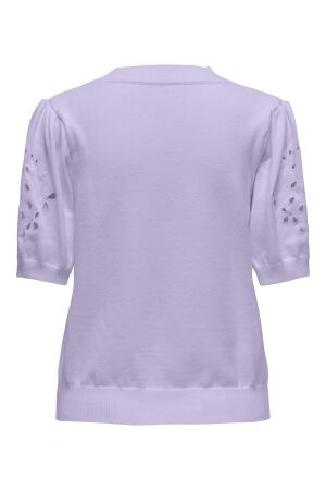 Only Only onlkira 2/4 cut out pullover ex knt Trui korte mouw pastel lilac