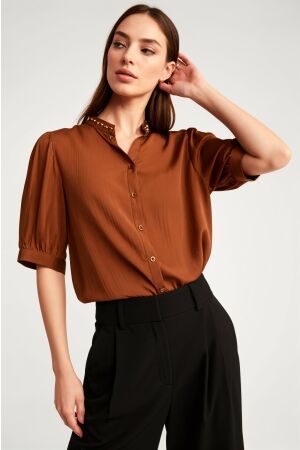 Elvira Casuals Elvira Casuals blouse nella e2 25-005 Blouse 1003 bronzed crushed