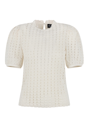 Elvira Casuals Elvira Casuals top luna e2 25-009 T-shirt Korte mouw 135 creme