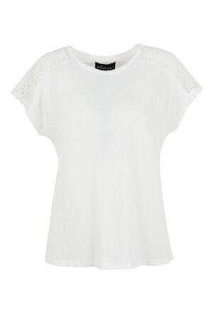 Elvira Casuals Elvira Casuals top nina e2 25-031 T-shirt Korte mouw 15 off white