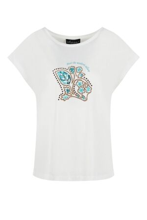 Elvira Casuals Elvira Casuals t-shirt allure e2 25-032 T-shirt Korte mouw 15 off white