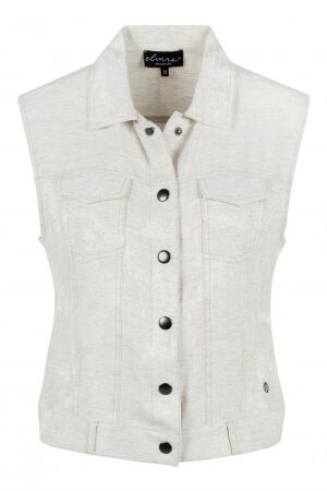 Elvira Casuals Elvira Casuals gilet demi e2 25-039 Gilets 1012 silk ecru