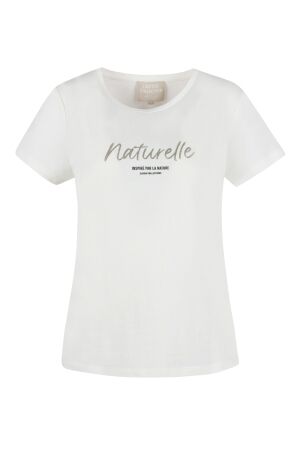 Elvira Casuals Elvira Casuals t-shirt natural e2 25-045 T-shirt Korte mouw 15 off white