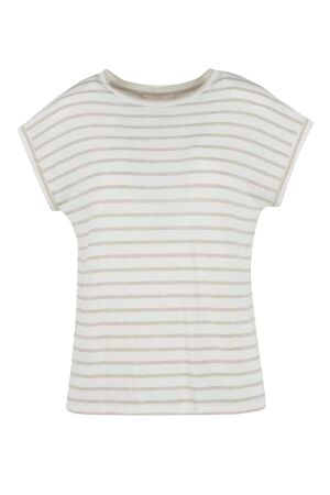 Elvira Casuals Elvira Casuals t-shirt lynn e2 25-046 T-shirt Korte mouw 1013 beige stripe