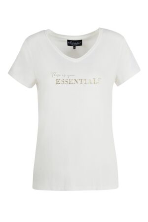 Elvira Casuals Elvira Casuals t-shirt essential e2 25-057 T-shirt Korte mouw 15 off white